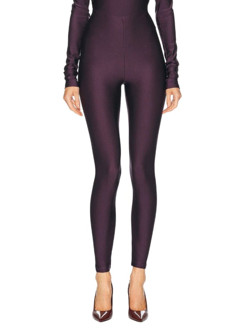 The Andamane Holly 80's Leggings in Rouge Noir X-Small New Womens Pants - Picture 5 of 14